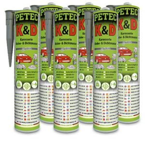 Petec 6x 310ml K&D Karosserie Klebe- u. Dichtmasse  94630