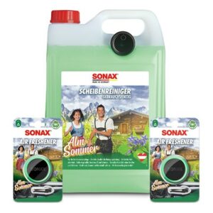 5 L Scheibenreiniger Almsommer + 2x Lufterfrischer Alm Sommer 40698534