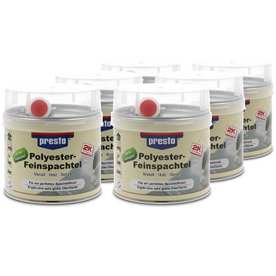 Presto  6x 1kg Polyester Feinspachtel  601235