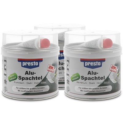 Presto 3x 1kg Alu-Spachtel 600375