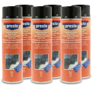 Presto 6x 500ml Unterbodenschutz auf Wachsbasis schwarz 690181