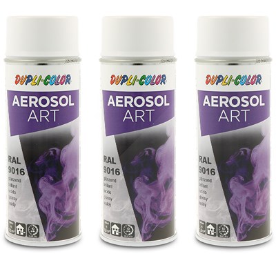 Dupli color  3x 400ml Aerosol Art RAL 9016 verkehrs  741449
