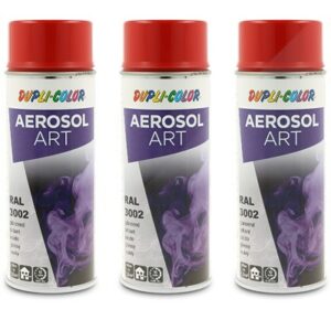 Dupli color  3x 400ml Aerosol Art RAL 3002 kaminrot  741098
