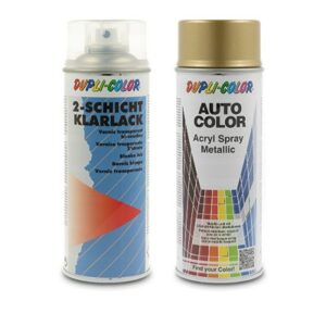 400 ml Auto-Color Lack gold metallic 40-0190 + 400ml 2-Schicht-Kl 40436798