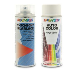 400 ml Auto-Color Lack weiß glänzend 0-0730 + 400ml 2-Schicht-Kla 40436800