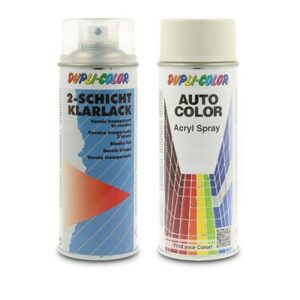 400 ml Auto-Color Lack weiß-grau 1-0112 + 400ml 2-Schicht-Klarlac 40436809