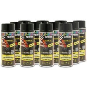 Dupli color 12x400ml Sprayplast schwarz Seidenglan 388040