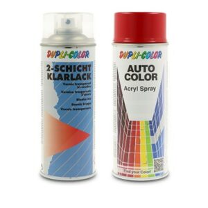 400 ml Auto-Color Lack rot 5-0380 + 400ml 2-Schicht-Klarlack 538322