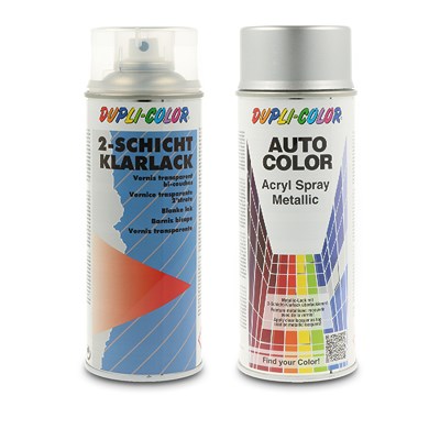 400 ml Auto-Color Lack silber metallic 10-0010 + 400ml 2-Schicht- 40436790