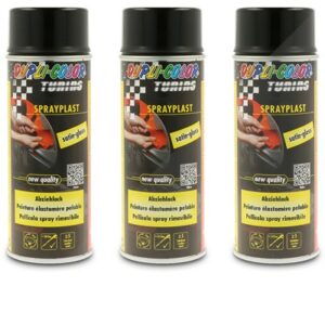 Dupli color 3x400ml Sprayplast schwarz Seidenglanz 388040