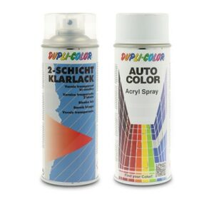 400 ml Auto-Color Lack weiß-grau 1-0465 + 400ml 2-Schicht-Klarlac 40436807