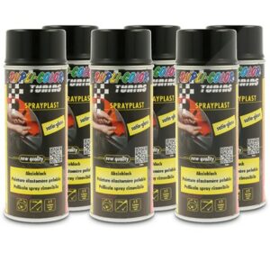 Dupli color 6x400ml Sprayplast schwarz Seidenglanz 388040