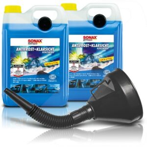 2x 5 L AntiFrost+KlarSicht Konzentrat Scheibenfrostschutz+Trichte 03325050