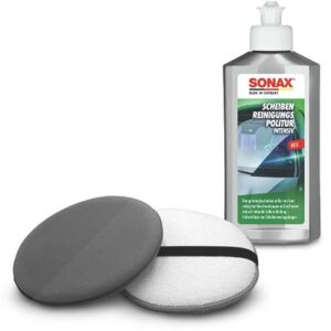 1x 250 ml ScheibenReinigungsPolitur + Hand Polierpad Ø 20 cm Set 40830642