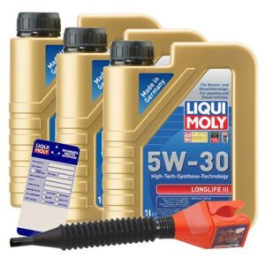 Liqui moly  3x 1 L Longlife III 5W-30+Anhänger+Tric  20646 : 5440 : 3050