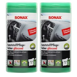 Sonax  2x KunststoffPflegeTücher glänzend Box  04121000