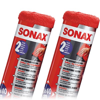 Sonax  2x 2 MicrofaserTücher Außen - der Lackpflege  04162410