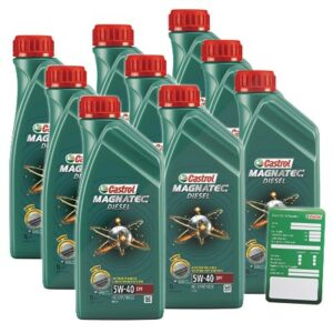 Castrol 9x 1 L Magnatec Diesel 5W-40 DPF + Ölw.-Anhänger  1502B8 : DE01675