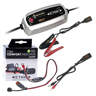 Ctek MXS 5.0 + Comfort Indicator Ringkabel M6 CTEK056-305 : CTEK056-629