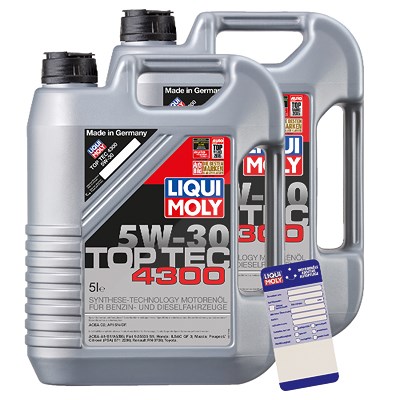 Liqui moly  10 L Top Tec 4300 5W-30 + Ölw.-Anhänger  5440 : 3741