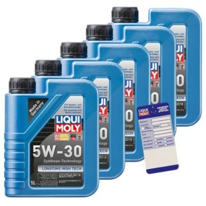 Liqui moly 5x 1 L Longtime High Tech 5W-30 + Ölw.-Anhänger  1136 : 5440