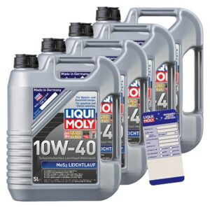 Liqui moly 20 L MoS2 Leichtlauf 10W-40 + Ölwechsel-Anhänger  1092 : 5440
