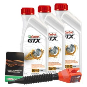 Castrol  3x 1 L GTX 5W-40 A3/B4+ Anhänger+ Trichter  DE01675 : 15218E : 3050