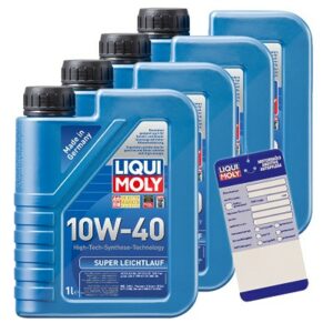 Liqui moly 4x 1 L Super Leichtlauf 10W-40 + Ölw.-Anhänger  1300 : 5440