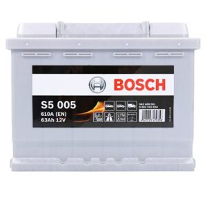 Bosch Starterbatterie S5 005 63Ah 610A 12V Renault: Clio II Vw: Golf IV