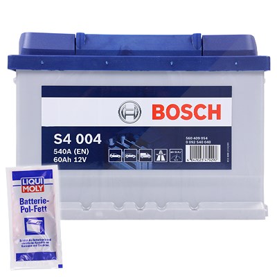 Bosch Batterie S4 004 60Ah 540A 12V+10g Pol-Fett Ford: Focus II